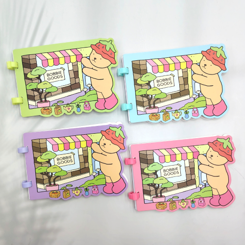 巴西填色本爆款戒指扣白卡小熊四图混48张内芯120gA5