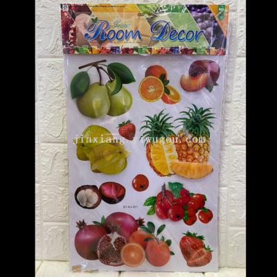 3D Fruit DECAL Stickers Restaurant Kitchen Lobby Hotel Decorative Stickers
