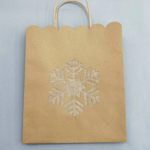 新180克牛皮纸开窗布艺特色圣诞礼品袋，手提袋，购物袋，纸袋