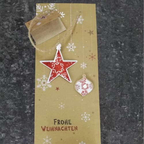 新3D圣诞节礼品袋酒袋180克牛皮纸袋，红酒袋，酒袋