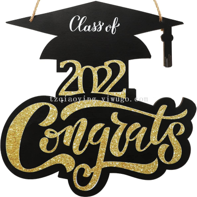 2022 Graduation Logo Wooden Door Hanging Congratulations Graduate Logo Graduation Porch Logo Graduation Party Supplies