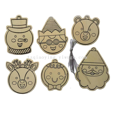 Wooden Decorated Hangtag Decoration House Decoration Pendant Crafts Cute Fashion Cartoon Christmas Welcome Board