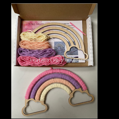 DIY Wooden Rainbow Crafts Set Rainbow Wood Piece