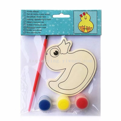 Children's Wooden Color Filling Color Applying Board Diy Small Animal Drawing Board Toy Drawing Board Graffiti Gift