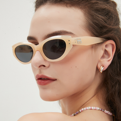 fashion trend new style ink frame korean elegant sunglasses simple small frame cat eye street shot sunglasses 5448