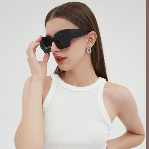 New European and American Wide-Brimmed Sun Glasses Ins Personality Concave Shape Box Sun Glasses Pc Sunglasses 5651