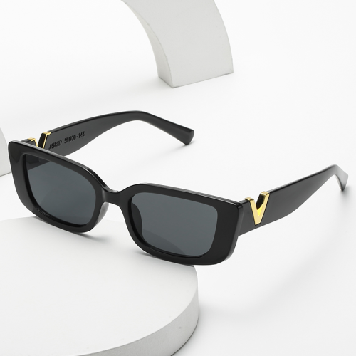 New Personalized Small Square Box Cross-Border Korean Style V-Shaped Sunglasses Men and Women Fashion Sunglasses 18117