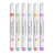 6-Color Lace Curve Pen Wave Type Fluorescent Pen DIY Outline Pen Student Key Point Marker Journal Pen