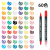 Amazon Hot Double-Headed Acrylic Marker Pen Doodle Pen Water-Based Pigment Pen Ceramic 48 Colors 60 Colors Marking Pen