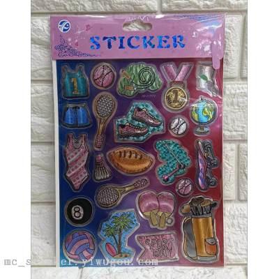 QS-CC Laser Stickers Decorative Sticker DIY Stickers Laser Stickers