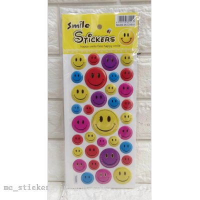 Y-K Smiley Face Gilding Bubble Sticker Concave-Convex Stick Diy Stickers Gilding Stickers Bubble Sticker