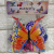 Bf8 Double Layer Butterfly Sticker Diy Stickers Decorative Sticker with Magnet Sticker