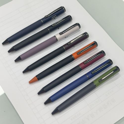 厂家批发跨境货源金属笔签字笔 多色金属圆珠笔 定做logo