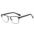 91324Business Style Elegant Metal Men's Square Frame Glasses Trend Fashion Internet Celebrity Same Type