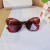 New Personality Butterfly Sungsses UV Protection Sungsses Fashion rge Rim Gsses