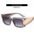 Foreign Trade Fashion Large Rim Sunglasses Square Frame Sunglasses MD Wide Leg Metal Sunglasses for Men and Women UV Protection Glasses