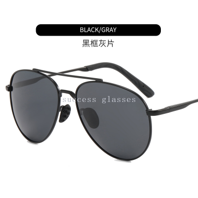 New Double Nosepieces Polarized Sunglasses Metal Sun Glasses Men's Driving Glasses Aviator Sunglasses for Men Frog Mirror Wholesale