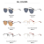 Hot Semi-rimless Glasses Metal Sunglasses New UV Protection Street Snap Sunglasses Clear Lens Glasses