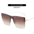 Adult Oversized Retro Square Sunglasses Colorful UV ProtectionSingle Lens PC Fashion Women's Sunglasses Semi-rimless Shades