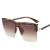 Adult Oversized Retro Square Sunglasses Colorful UV ProtectionSingle Lens PC Fashion Women's Sunglasses Semi-rimless Shades
