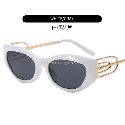 Adult New Small Frame Sun Glasses UV 400 Lens Metal Hollow Triangle spectacle frame Glasses Decorative Fashion Sunglasses