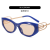 Adult New Small Frame Sun Glasses UV 400 Lens Metal Hollow Triangle spectacle frame Glasses Decorative Fashion Sunglasses