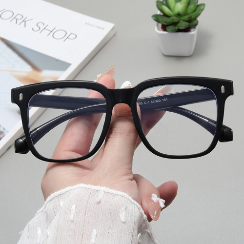 2023 New Harajuku Style Anti Blue Light Glasses Frame Female Net Red Glasses Plain Face Repair Full Frame Glasses Frame Wholesale