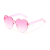 Colorful Transparent Candy Color Heart-Shaped Sunglasses Men's and Women's Heart Glasses PC Sunglasses Party Glasses