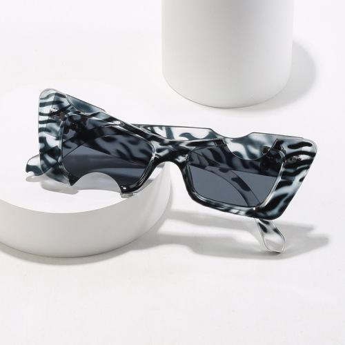 Cross-Border New Arrival Cat‘s Eye Gap Semi-Rimless Sunglasses Men‘s Modern Fashion Sunglasses Women‘s Sunglasses UV Protection