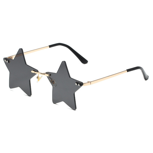 new personalized five-pointed star metal sunglasses european and american fashion marine-lens sunglasses cross-border funny sun glasses