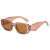 New Square Trimming Kids Sunglasses Retro Polygon Wide Leg Sunglasses Baby Uv Protection Sun-Shade Glasses