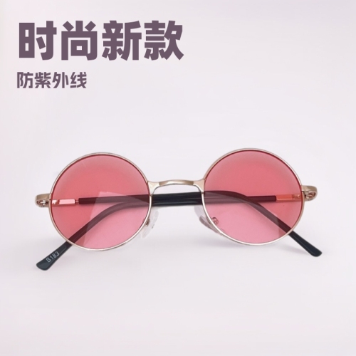 新款圆形太阳镜男女童时尚海洋系清新风夏季遮阳防紫外线韩系墨镜