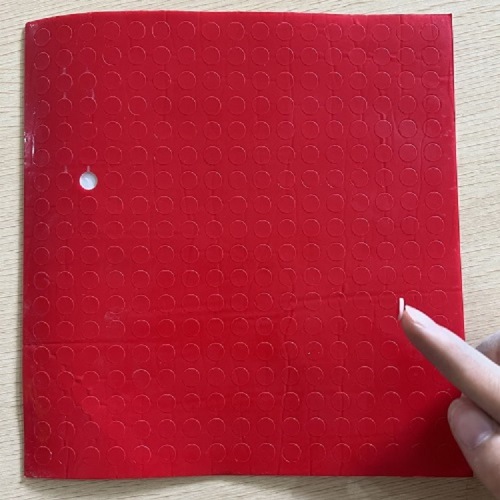 [in stock] red film white bubble round double-sided tape die-cut punching round shaped foam shock-absorbing gelatin sponge