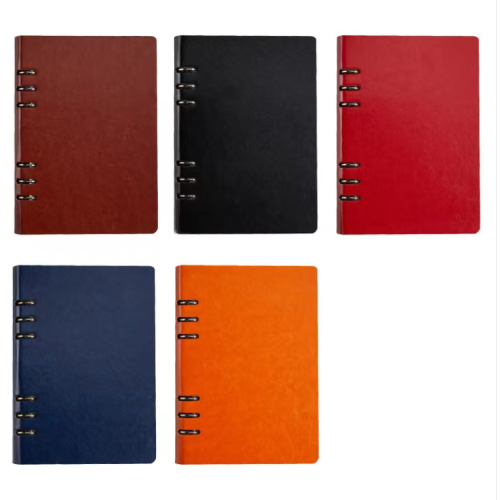 Factory Direct Sales Loose-Leaf Notepad Business Notebook Stationery Customized A5 Loose-Leaf Notebook 6-Hole Leather Diary Wholesale