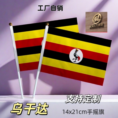 uganda no. 8 14 x21cm hand signal flag colorful flags flag customization of national flags