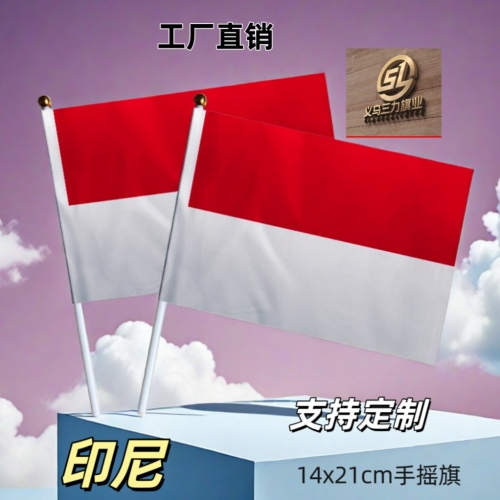 indonesia no. 8 14 x21cm hand signal flag colorful flags flag customization of national flags