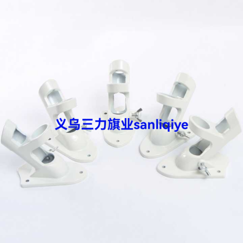 厂家货源墙壁旗杆旗座可调节角度门口窗墙壁斜插加厚铝合金底座