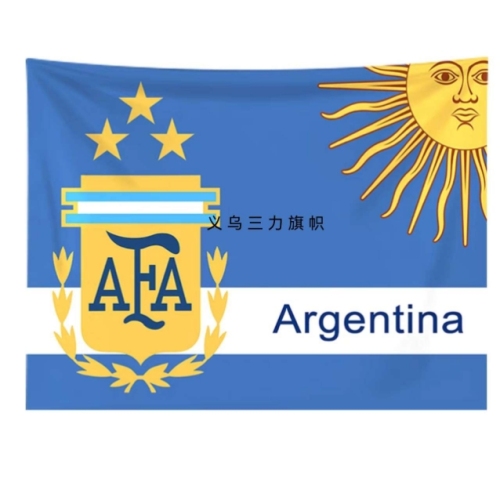 阿根廷法国巴西装饰队旗意大利西班牙足球4号联赛旗各尺寸可定制