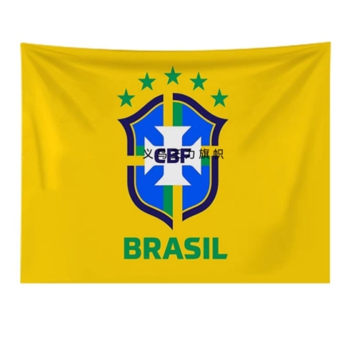 阿根廷法国巴西装饰队旗意大利西班牙足球4号联赛旗各尺寸可定制