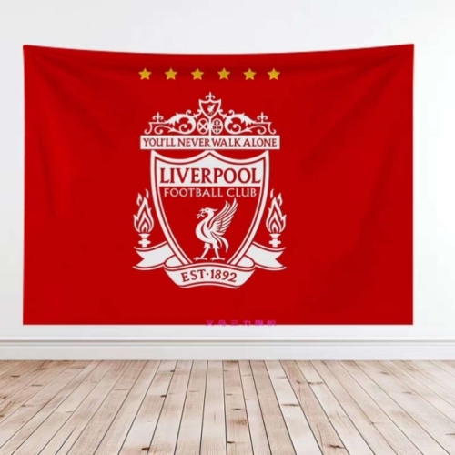 4号利物浦旗各国国旗有货 国旗四号90X150厘米足球队旗挂毯旗帜