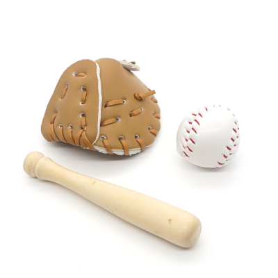 Outdoor Baseball Softball Three-Piece Set Mini Softball Baseball Sports Leisure Supplies Baseball Pole Baseball Set Accessories