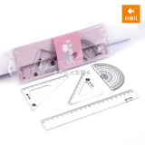 xiaoyuer 1266/20cm pvc reverse buckle bag competing products hard ruler sets （popular）（420 sets/piece）