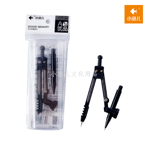 small fish 2319/2b clip mechanical pencil plastic single gauge （black and white）（288 sets/piece）