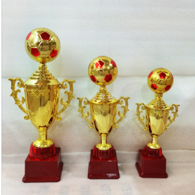 Metal Trophy Set Children's Medal Games High-Grade Resin Crystal Foot Basketball Primary School Students Gold and Silver Copper Medal