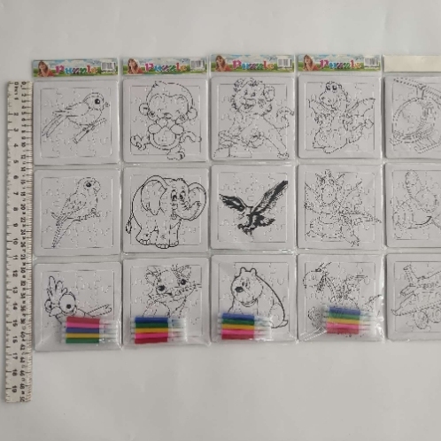 三联拼图 儿童 智力拼图 卡通拼图  进红纸品