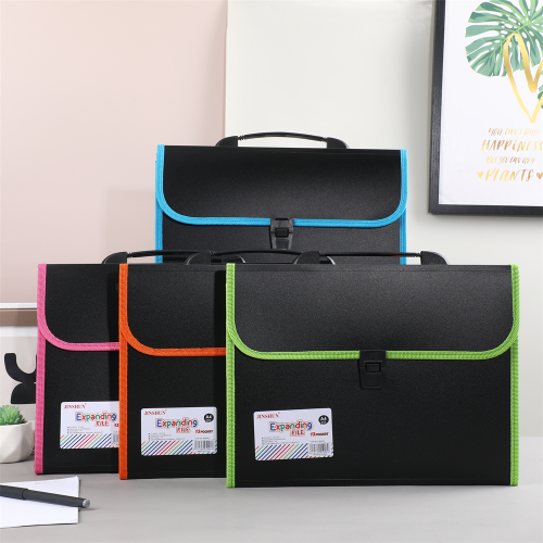 a4 color edge simple 13-grid organ bag student paper bill file storage folder office business briefcase