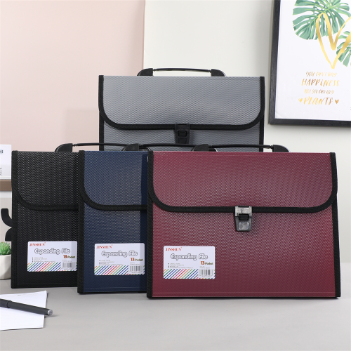 a4 portable organ bag 13 grid knitted pattern business office folder student examination paper storage multi-layer file bag