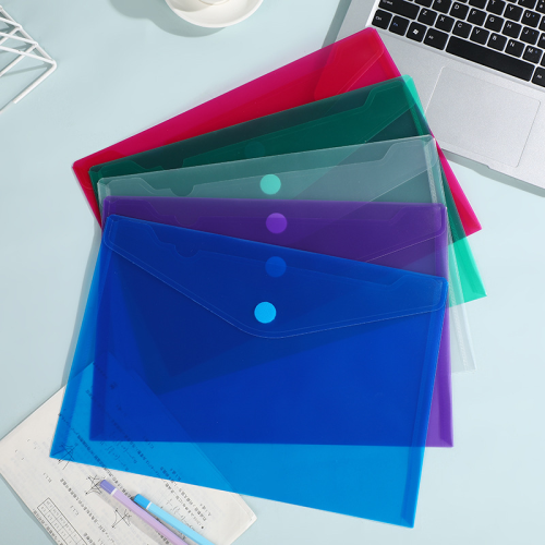 A4 File Bag Wholesale Translucent Velcro Material Paper Storage Bag Office Folder contract Portfolio