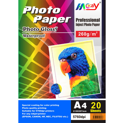 Highlight Photo Paper Waterproof Photographic Paper Color Ink-Jet Printing Paper Highlight Photo Paper A4 Paper Adhesive Photographic Paper