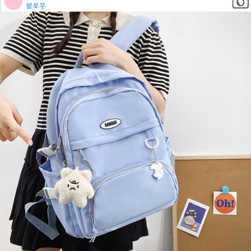 2023 New College Student Middle School Student Leisure Korean Style rge Capacity Double minus Shoulder Bag
